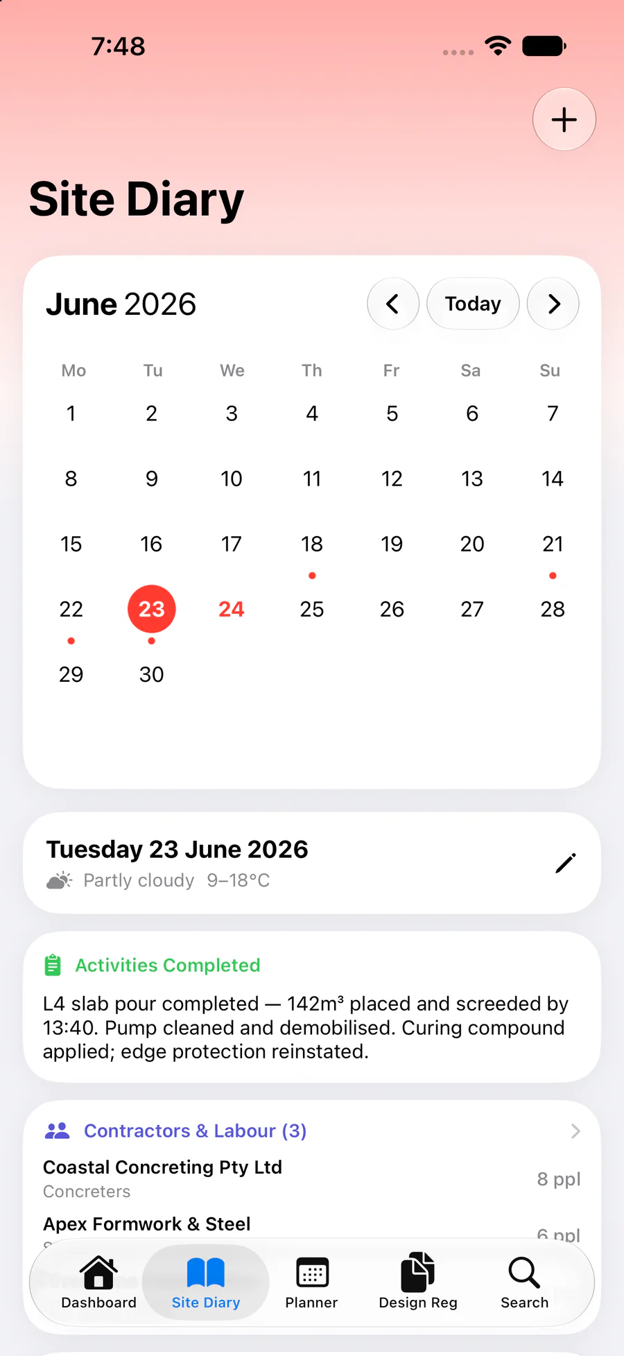 The Reo app on iPhone